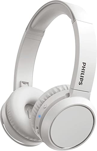 Philips H4205WT/00 - Auriculares inalámbricos Bluetooth, On Ear (Bass Boost, 29 Horas de autonomía, función de Carga rápida, Aislamiento acústico, diseño Plegable) Blanco Mate