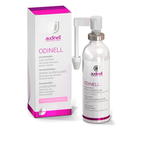 Audinell Spray de Limpieza de) ídos 50 ML - Limpiador de) ídos para Adultos y Niños - con sustancias tensioactivas - Ayuda para Eliminar el Cerumen Odinell