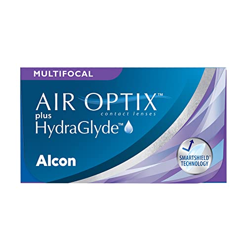 Air Optix plus HydraGlyde Multifocal Lentes de contacto progresivas de reemplazo mensual, Pack de 6, R 8.6 mm, D 14.2 mm, adición alta +2.75 Diopt