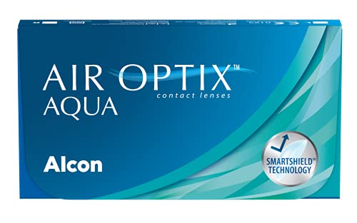 Air Optix Aqua Lentes de contacto de reemplazo mensual, Pack de 3, R 8.6 mm, D 14.2 mm, +1.5 Diopt