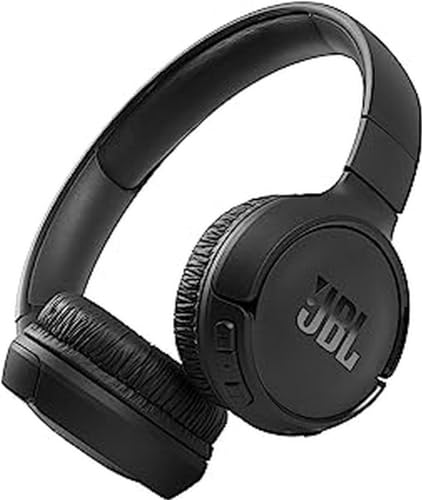 JBL TUNE 510BT – Auriculares inalámbricos on-ear con tecnología Bluetooth, ligeros, cómodos y plegables, hasta 40h de batería, Siri y Asistente de Google, con conexión multipunto, negro
