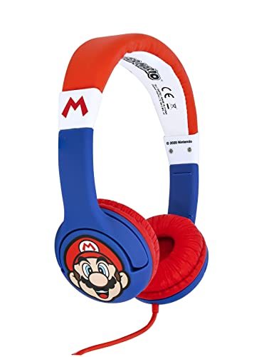 OTL Technologies Super Mario Junior Auriculares, con Cable, para niños (Producto con Licencia Oficial)