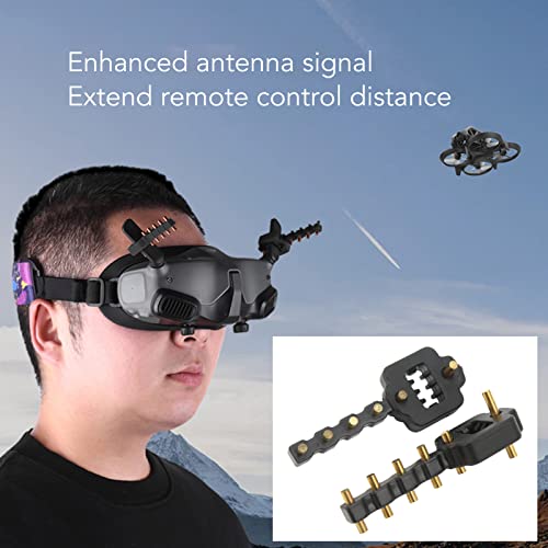 Vbestlife 2 Uds Amplificador de Señal de Antena, Amplificador Amplificador de Señal de Antena Yagi UDA Extensor de Rango de Control Remoto para Gafas de Drones RC (Negro)