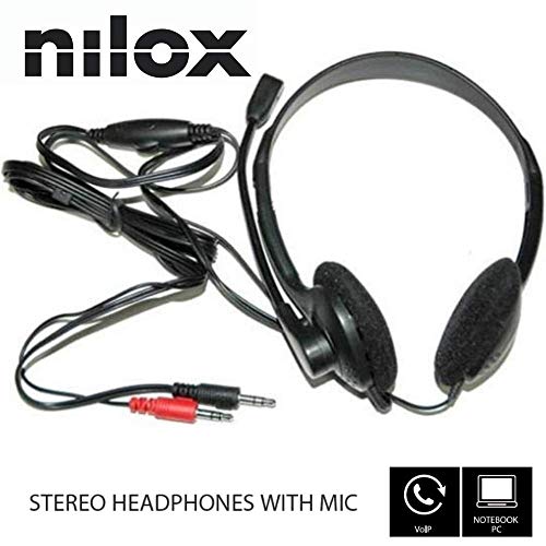 Nilox Cascos con micrófono y Control de Volumen